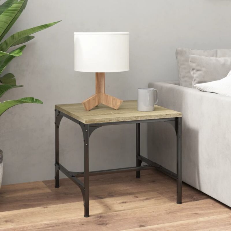 foto del prodotto tavolino rovere sonoma 40x40x35 cm in legno multistrato vidaxl