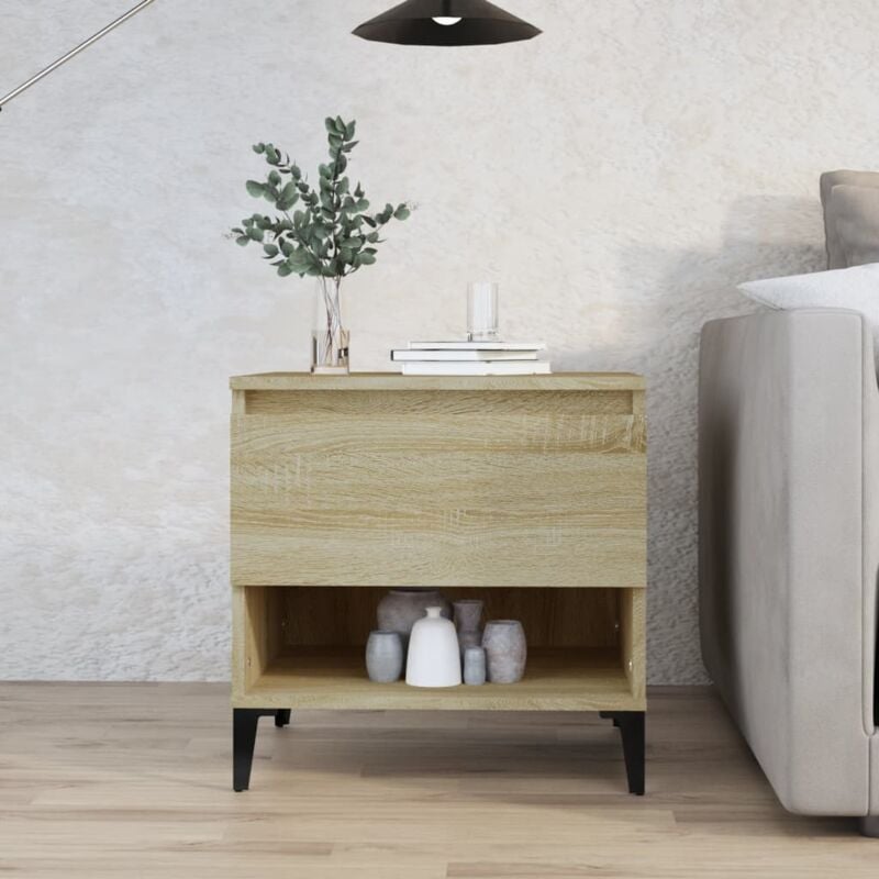 foto del prodotto tavolino rovere sonoma 50x46x50 cm in legno multistrato vidaxl