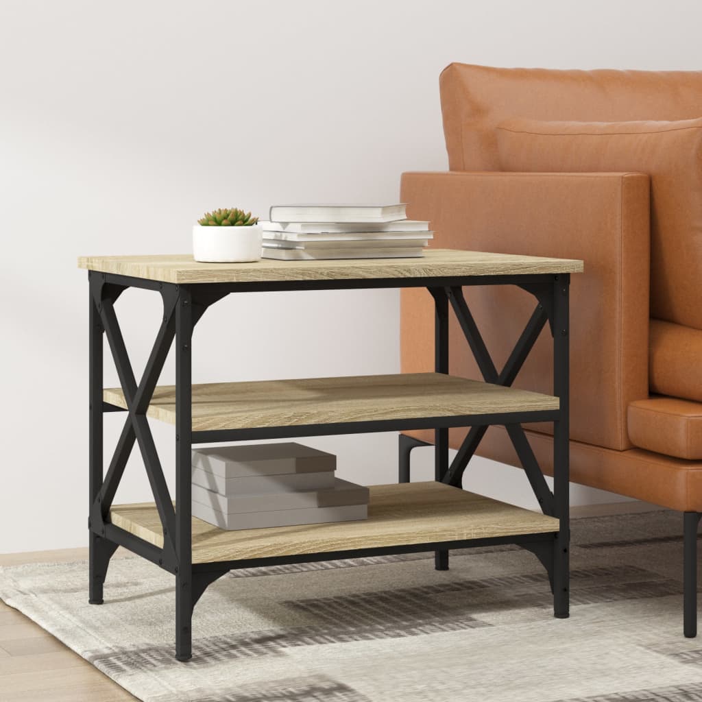 foto del prodotto tavolino rovere sonoma 55x38x45 cm in legno multistratocod mxl 121270