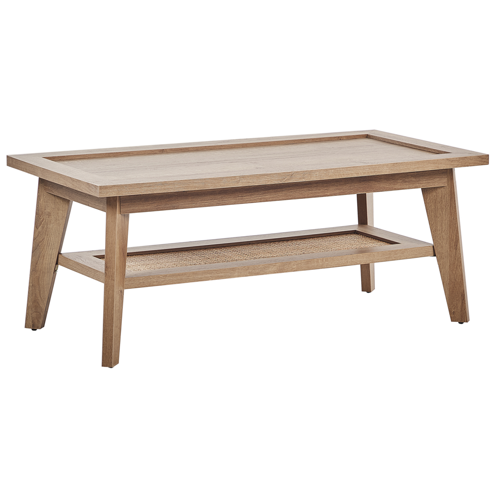 foto del prodotto tavolino rustico con mensola in legno chiaro 40 x 50 x 100 cm stile rustico per soggiorno