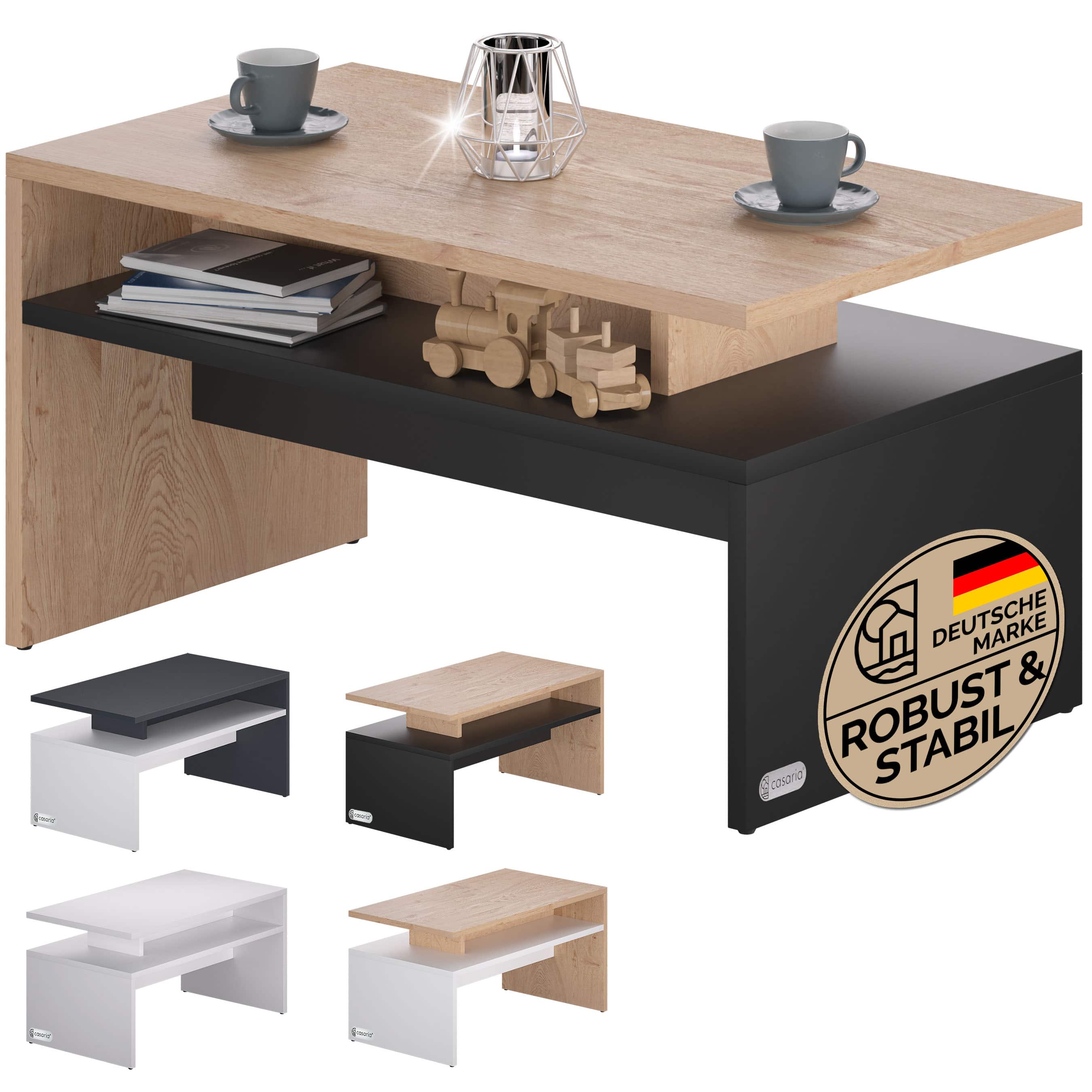 foto del prodotto tavolino sacramento legno grigio 95x55x50cm
