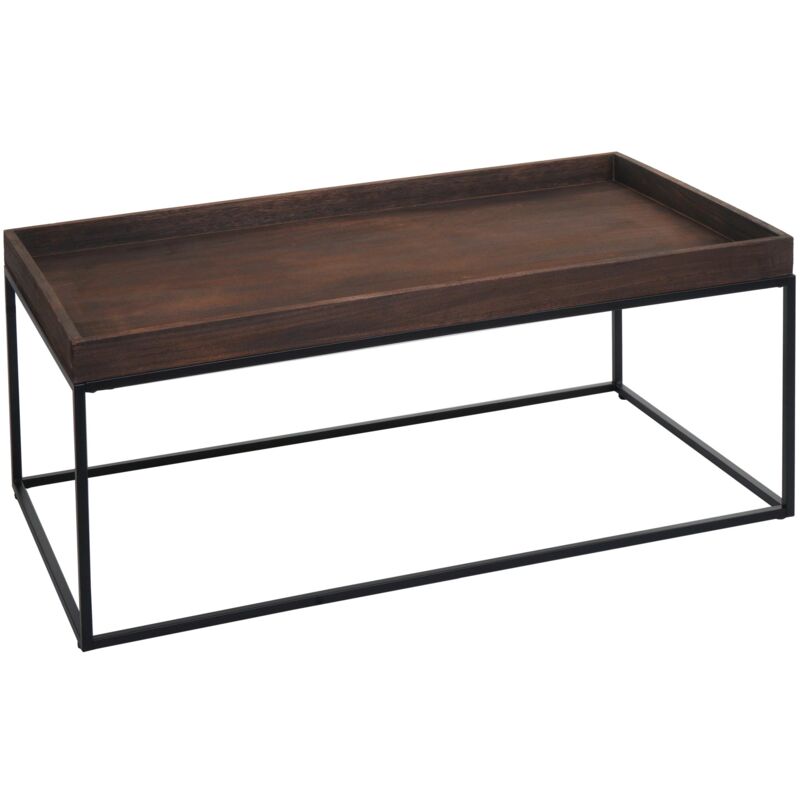 foto del prodotto tavolino salotto divano caff decorativo da interno hhg 866 legno 46x110x60cm legno scuro