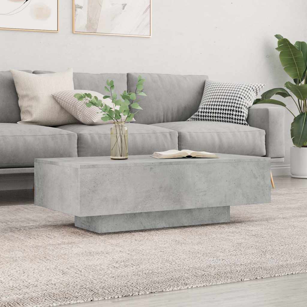 foto del prodotto tavolino salotto grigio cemento 100x49,5x31cm legno multistratocod mxl 106059