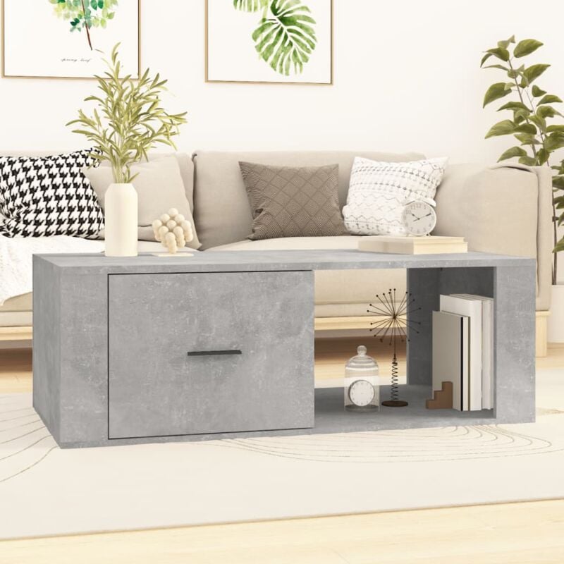 foto del prodotto tavolino salotto grigio cemento 100x50,5x35cm legno multistrato vidaxl