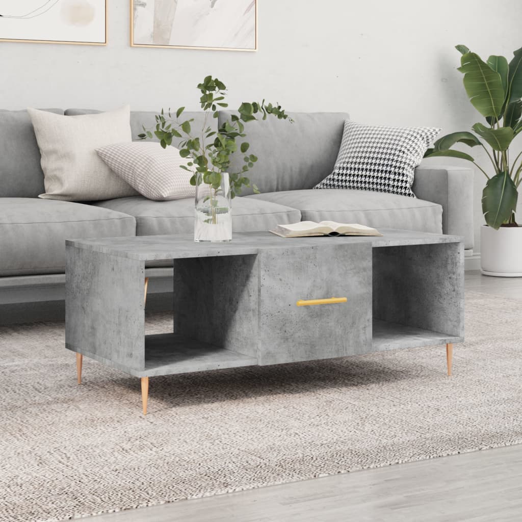foto del prodotto tavolino salotto grigio cemento 102x50x40 cm legno multistratocod mxl 128328