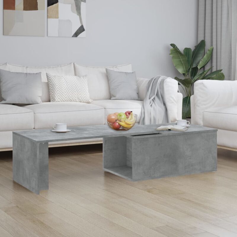 foto del prodotto tavolino salotto grigio cemento 150x50x35 cm legno multistrato vidaxl