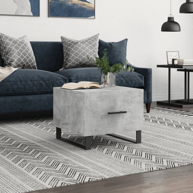foto del prodotto tavolino salotto grigio cemento 50x50x40 cm legno multistrato vidaxl