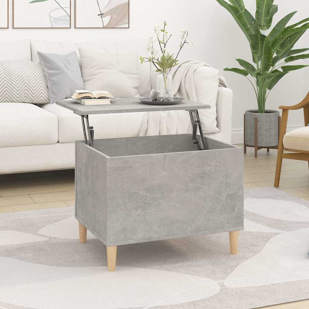 foto del prodotto tavolino salotto grigio cemento 60x44,5x45 cm legno multistrato