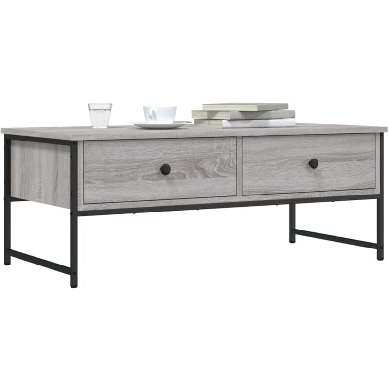 foto del prodotto tavolino salotto grigio sonoma 101x49x39,5 cm legno multistrato vidaxl