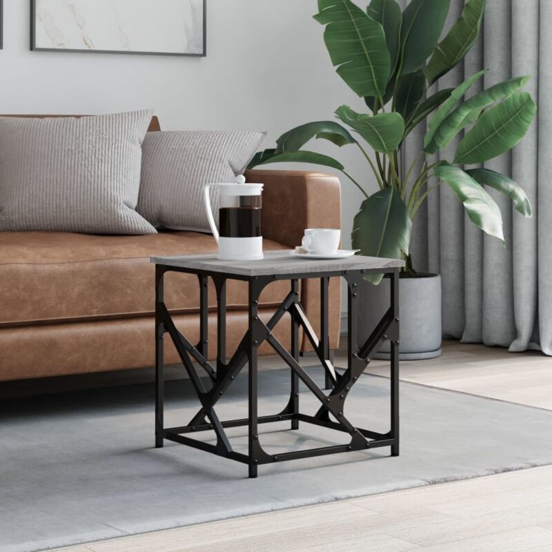 foto del prodotto tavolino salotto grigio sonoma 45x45x47,5 cm legno multistrato vidaxl