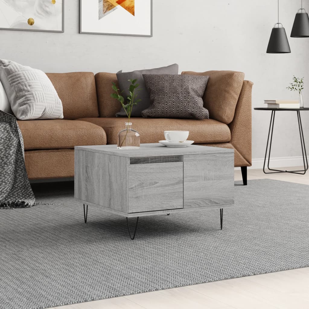 foto del prodotto tavolino salotto grigio sonoma 55x55x36,5 cm legno multistratocod mxl 81205