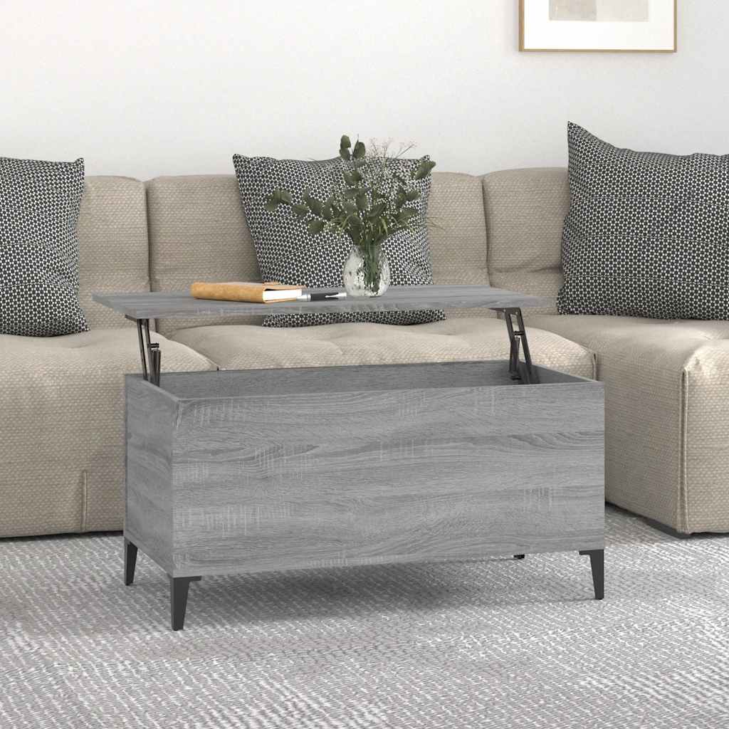 foto del prodotto tavolino salotto grigio sonoma 90x44,5x45 cm legno multistrato cod mxl 26862