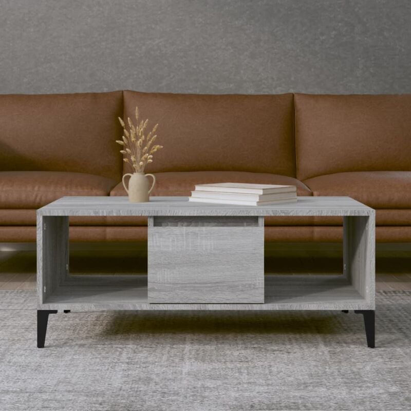 foto del prodotto tavolino salotto grigio sonoma 90x50x36,5 cm legno multistrato vidaxl