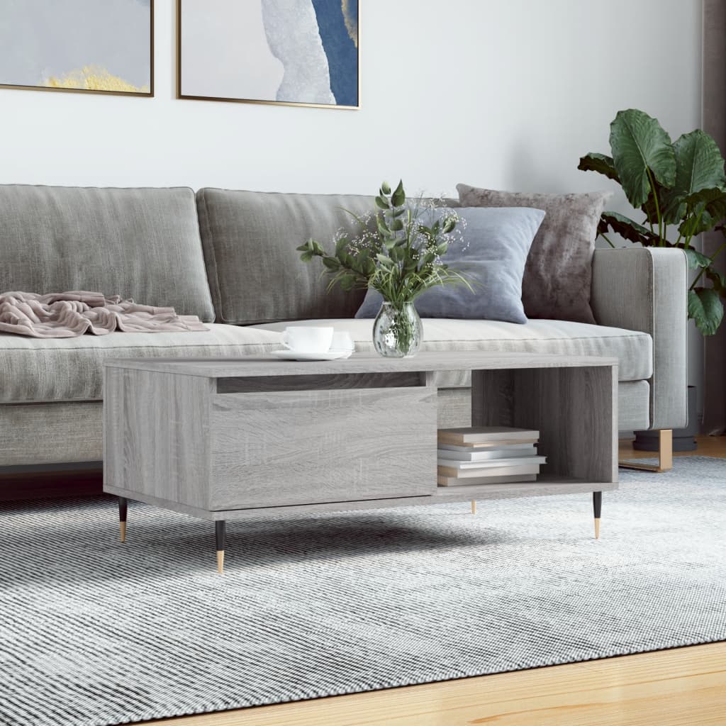 foto del prodotto tavolino salotto grigio sonoma 90x50x36,5 cm legno multistratocod mxl 94799
