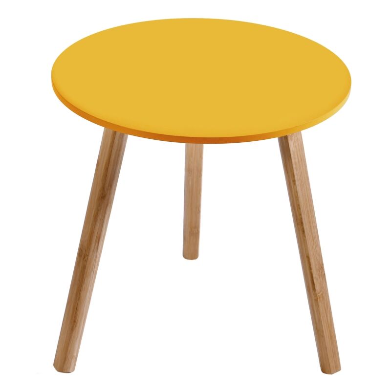 foto del prodotto tavolino salotto lizzy mostarda in bamboo, 40 cm