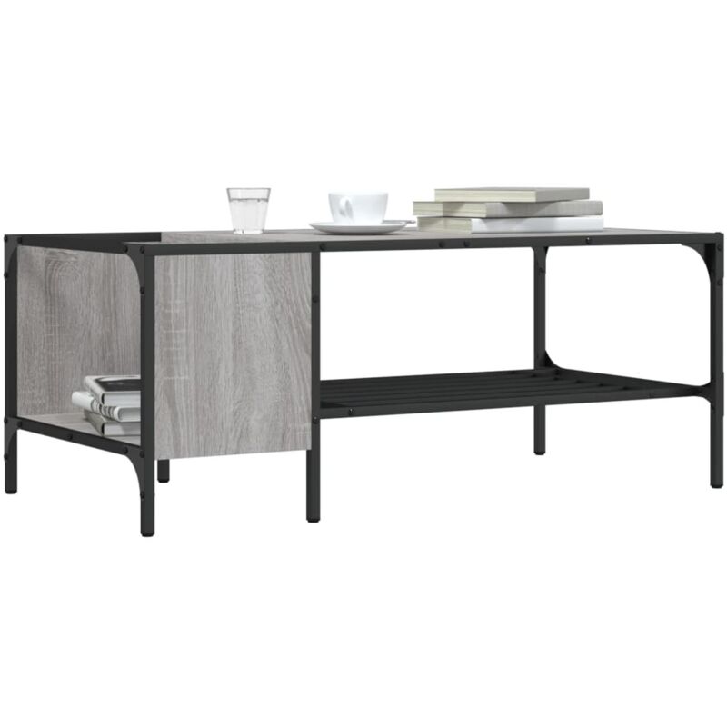 foto del prodotto tavolino salotto ripiano grigio sonoma 100x51x40cm multistrato vidaxl