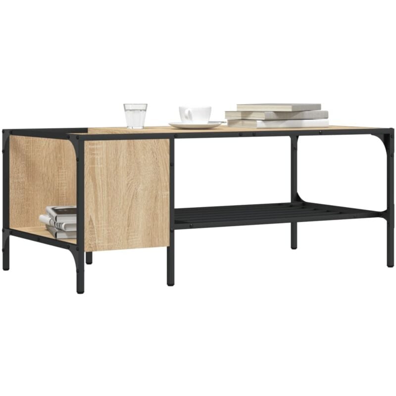 foto del prodotto tavolino salotto ripiano rovere sonoma 100x51x40cm multistrato vidaxl