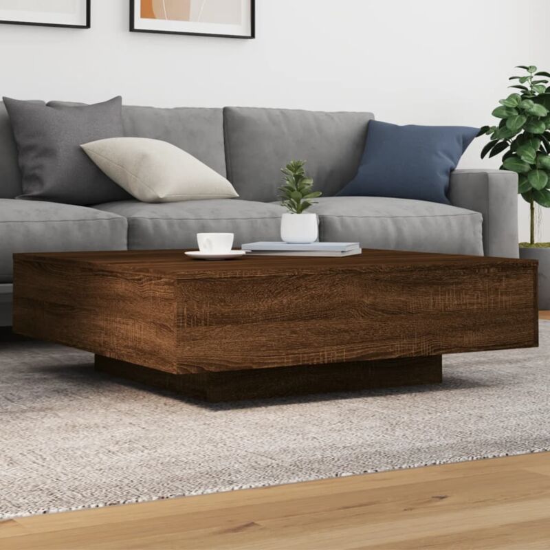 foto del prodotto tavolino salotto rovere marrone 100x100x31 cm legno multistrato vidaxl