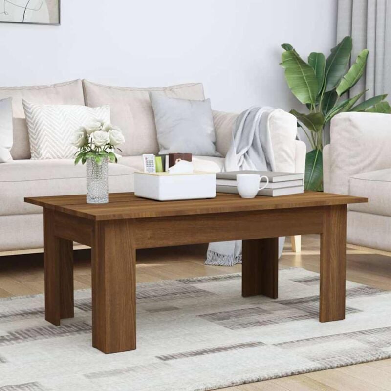 foto del prodotto tavolino salotto rovere marrone 100x60x42 cm legno multistrato vidaxl