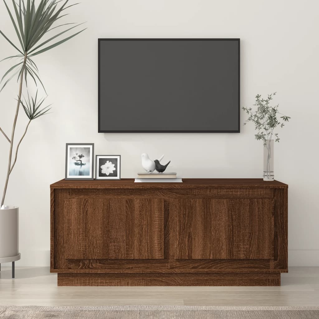 foto del prodotto tavolino salotto rovere marrone 102x50x44 cm legno multistrato