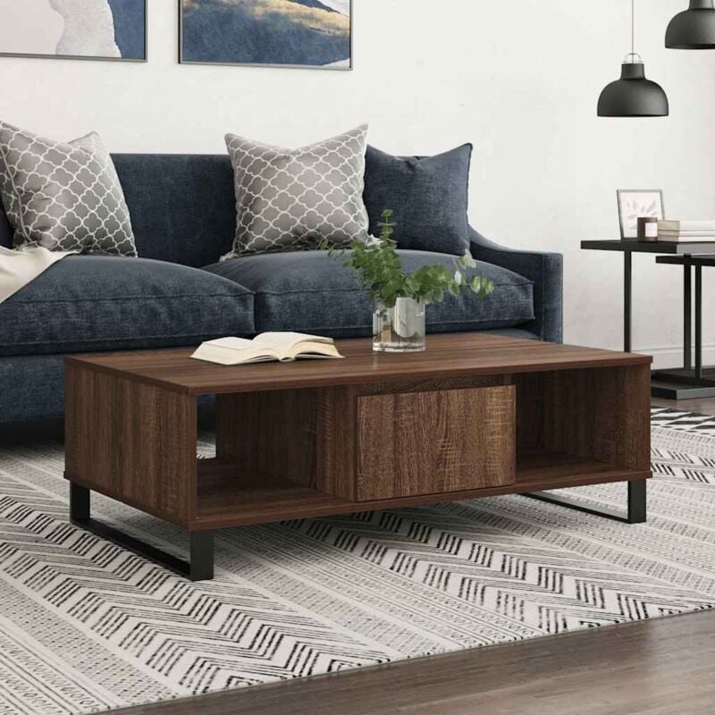 foto del prodotto tavolino salotto rovere marrone 104x60x35 cm legno multistrato vidaxl