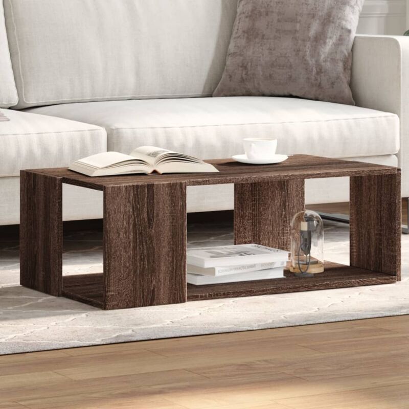 foto del prodotto tavolino salotto rovere marrone 89,5x48x30 cm legno multistrato vidaxl