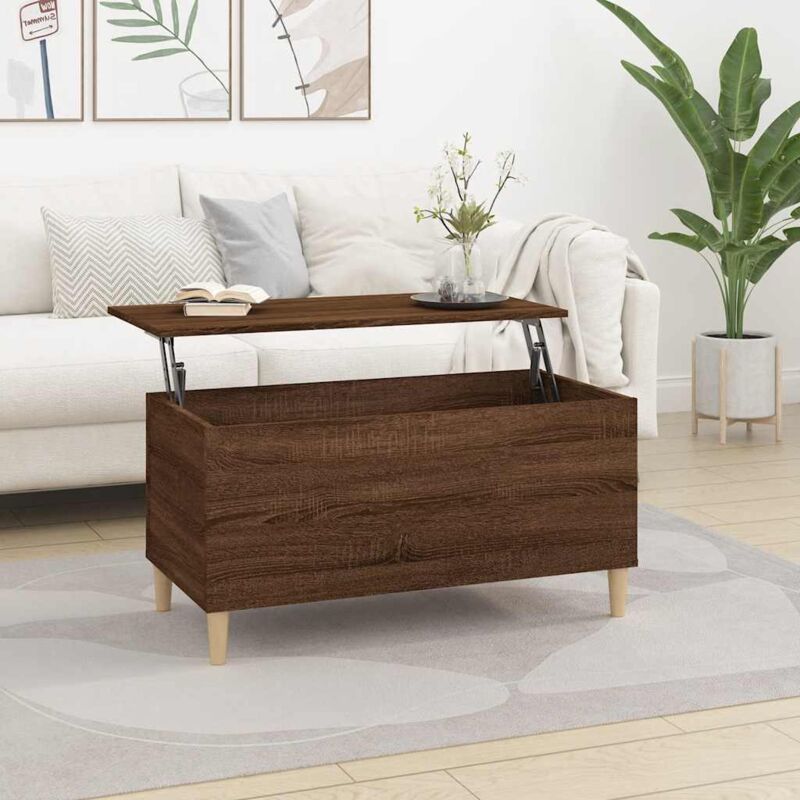 foto del prodotto tavolino salotto rovere marrone 90x44,5x45 cm legno multistrato vidaxl