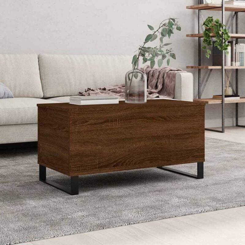 foto del prodotto tavolino salotto rovere marrone 90x44,5x45 cm legno multistrato vidaxl