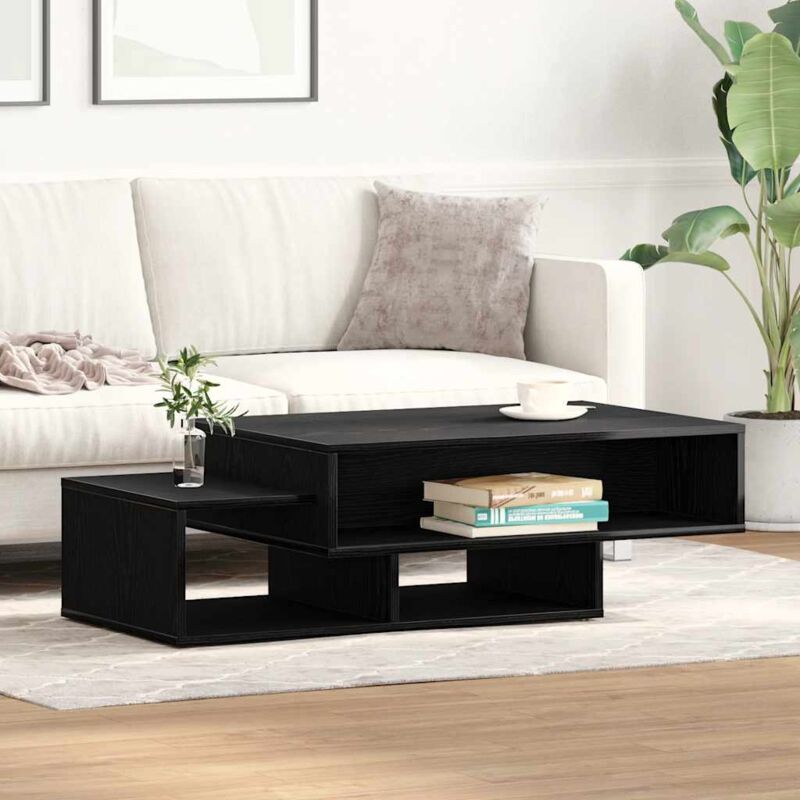 foto del prodotto tavolino salotto rovere nero 105x55x32 cm legno multistrato vidaxl
