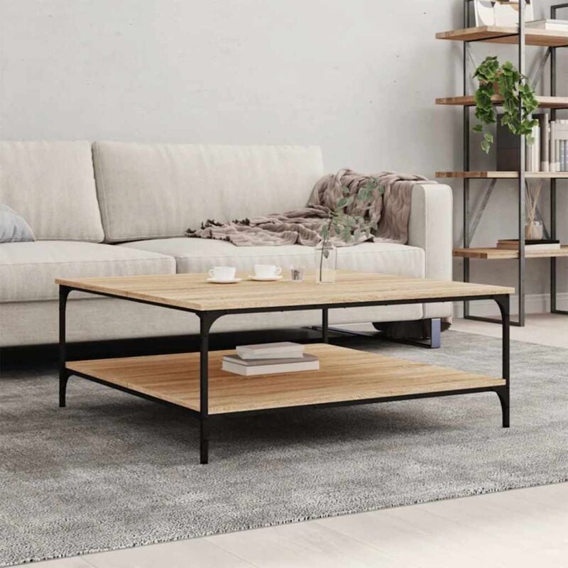 foto del prodotto tavolino salotto rovere sonoma 100x100x40 cm legno multistrato vidaxl