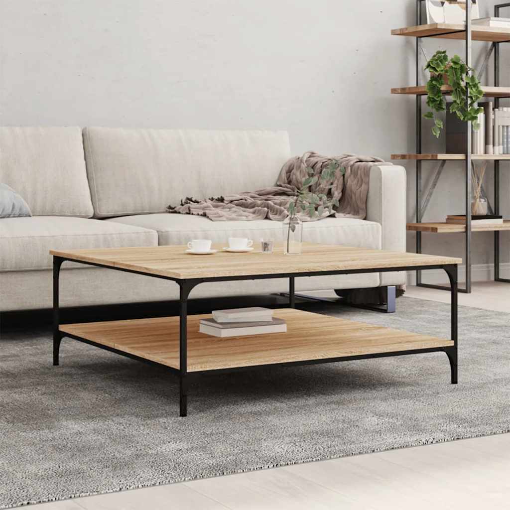foto del prodotto tavolino salotto rovere sonoma 100x100x40 cm legno multistratocod mxl 118874