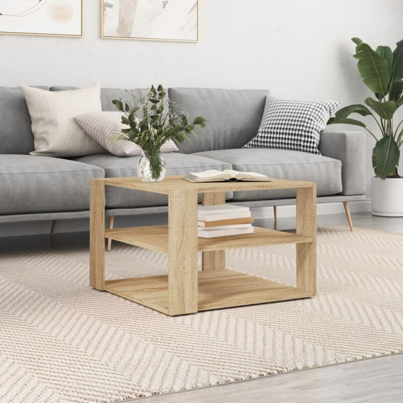 foto del prodotto tavolino salotto rovere sonoma 59,5x59,5x40cm legno multistrato vidaxl