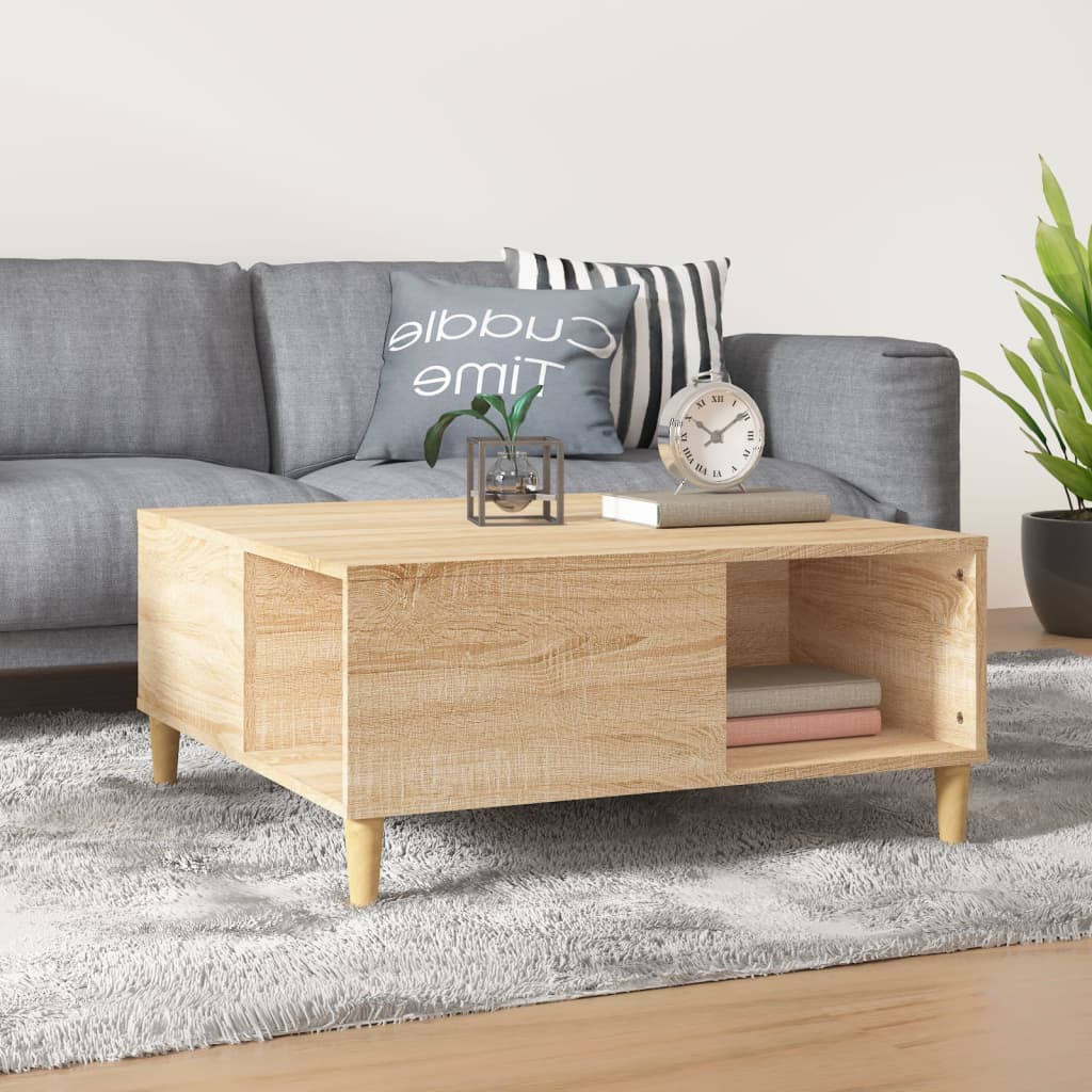 foto del prodotto tavolino salotto rovere sonoma 80x80x36,5 cm legno multistratocod mxl 79247