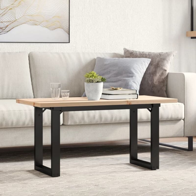 foto del prodotto tavolino salotto telaio a o 100x50x45,5 cm legno pino e acciaio vidaxl