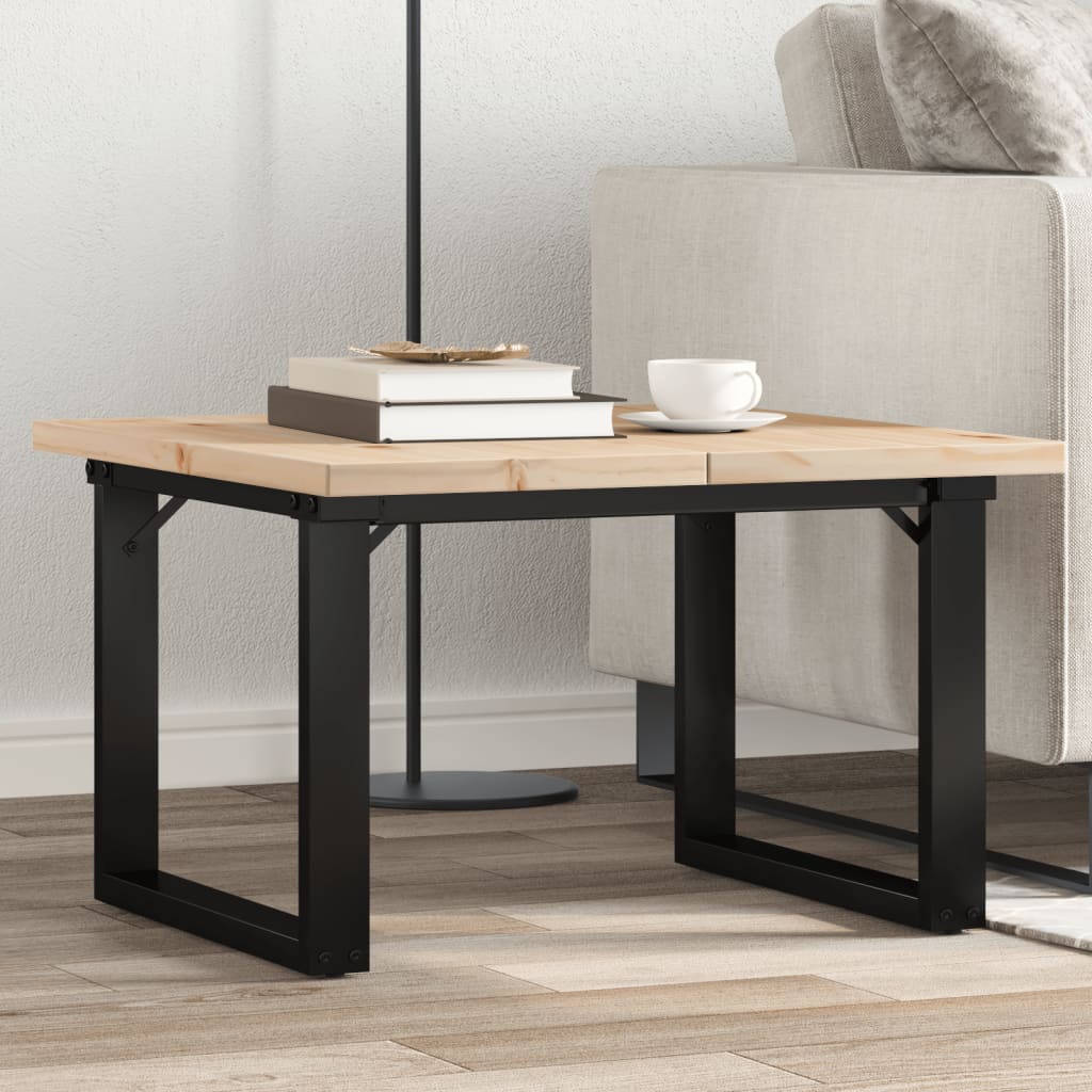 foto del prodotto tavolino salotto telaio a o 70x70x40,5cm legno pino e acciaio