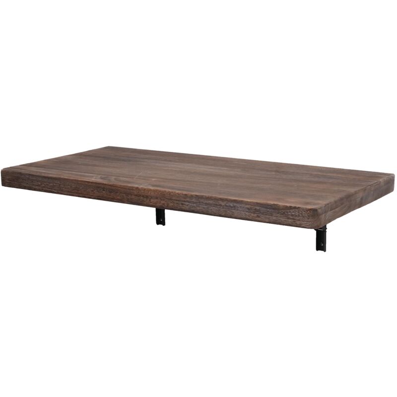 foto del prodotto tavolino scrivania mensola pieghevole sideboard da parete salvaspazio hhg 418 100x50cm marrone
