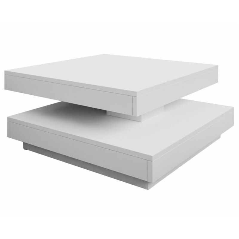 foto del prodotto tavolino trasformabile comfivo 385, bianco, 34x70x70cm, diametro 0, truciolare laminato, angolare