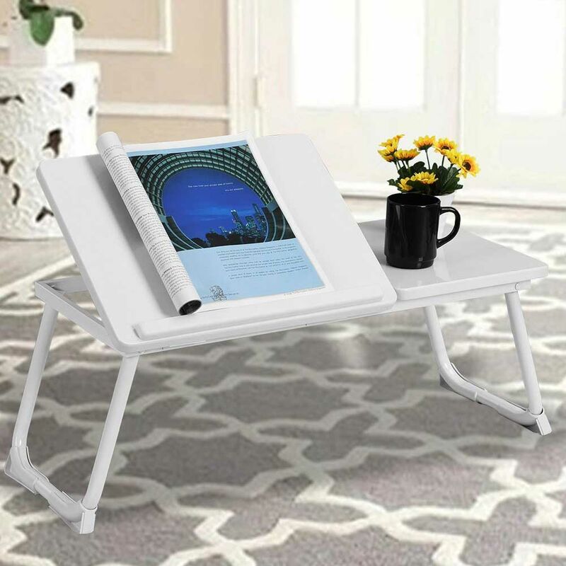foto del prodotto tavolino vassoio da letto divano per notebook pc laptop pieghevole leggio 65x30
