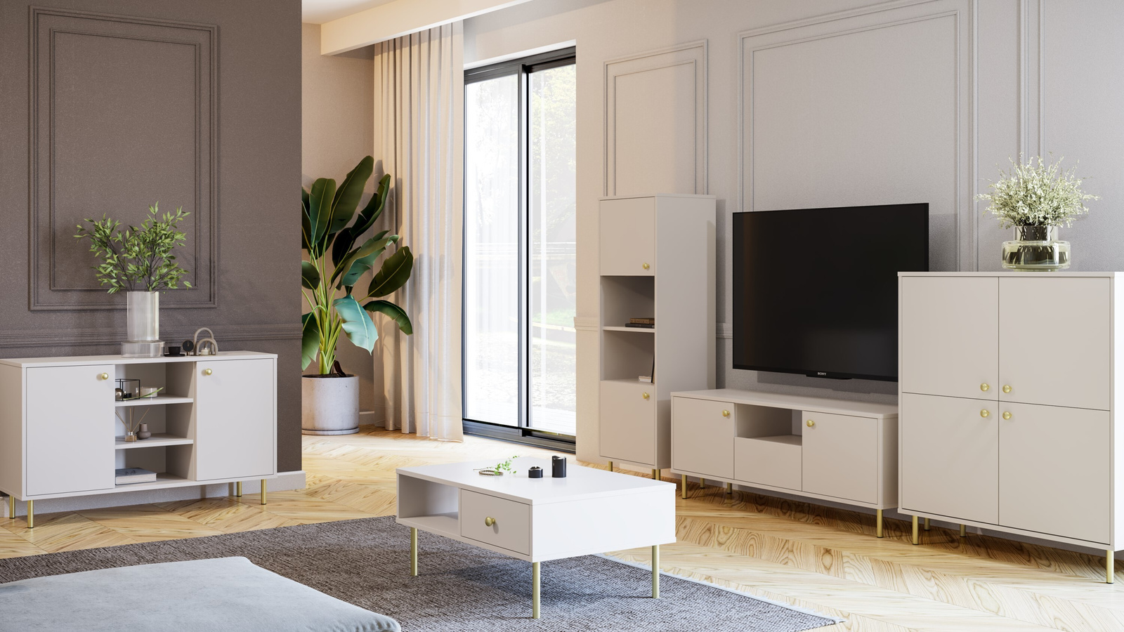 foto del prodotto tavolino venus 90 cm - colore cashmere