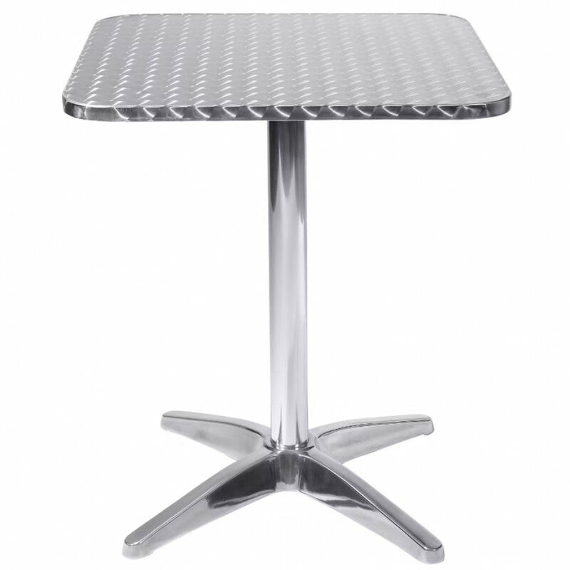 foto del prodotto tavolo a colonna 70x70x70 h cm in alluminio grigio