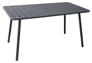 foto del prodotto tavolo acciaio londra cm.140x80 h.73 antracite