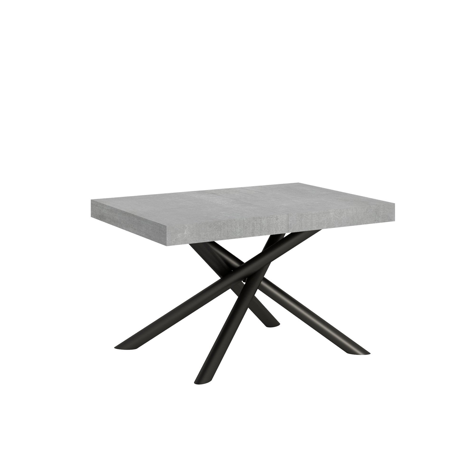 foto del prodotto tavolo allungabile 120 224x90x77 cm famas cemento telaio antracite