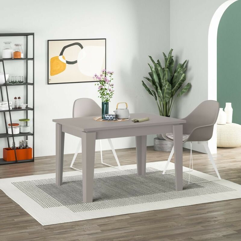 foto del prodotto tavolo allungabile 120x80 cm colore tortora light mocha megaron