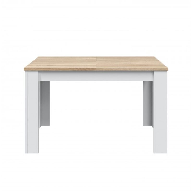 foto del prodotto tavolo allungabile 140 190x90x78 cm bianco opaco e rovere chiaro corf 
