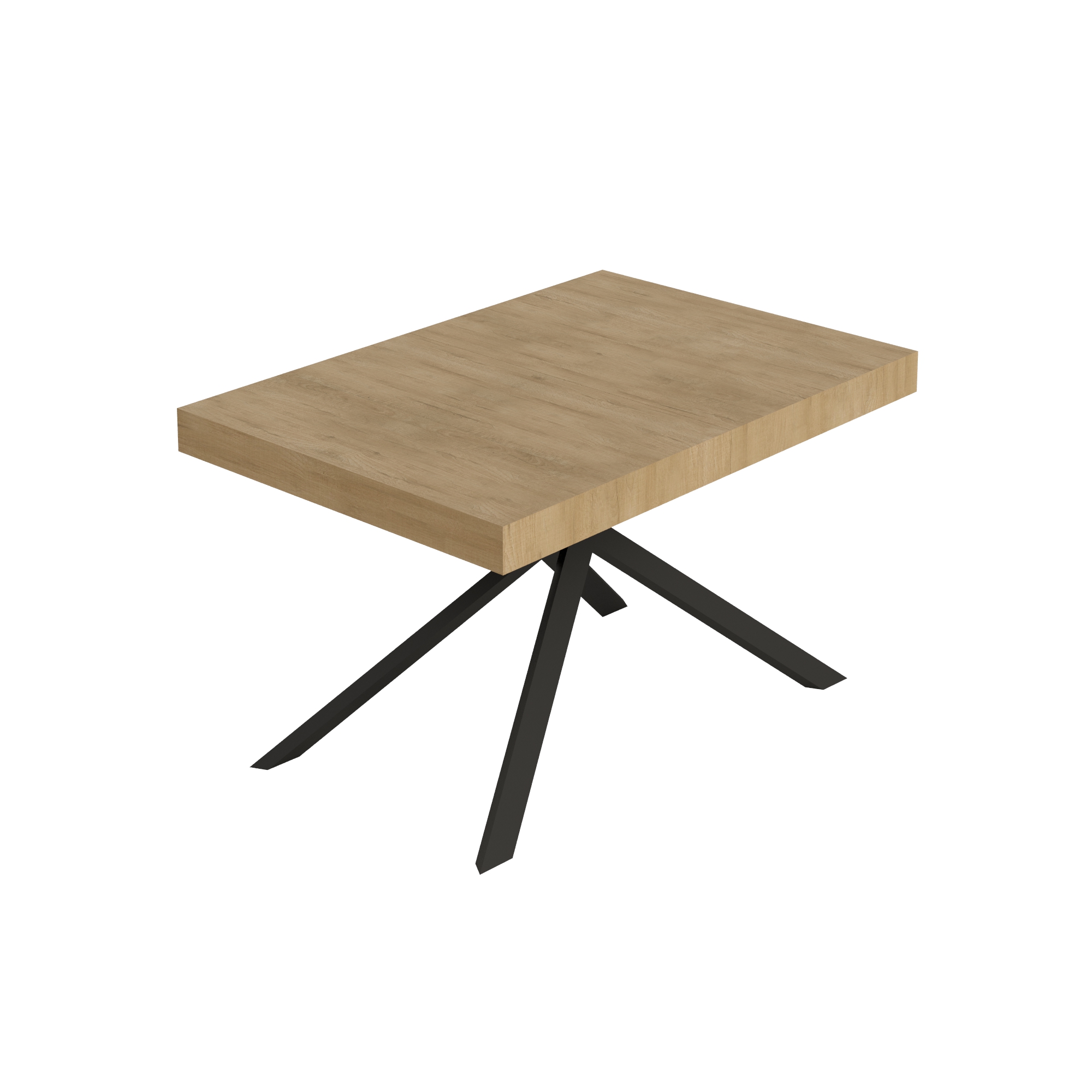 foto del prodotto tavolo allungabile 140/224x80cm niket quercia natura gambe antracite