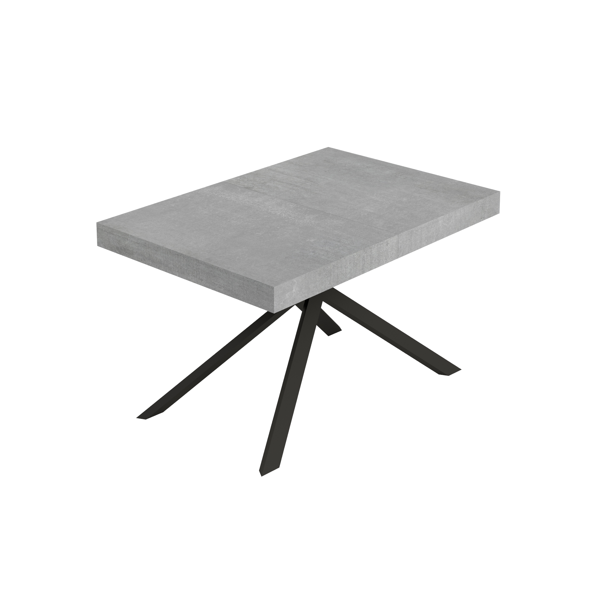 foto del prodotto tavolo allungabile 140 244x90 cm niket cemento gambe antracite