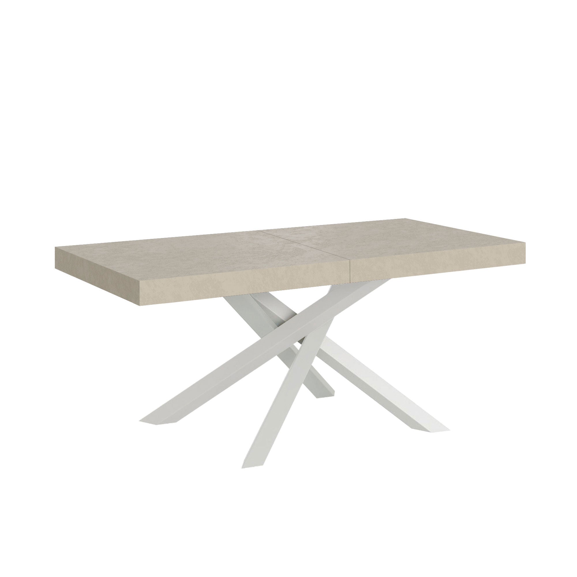 foto del prodotto tavolo allungabile 180 284x90x77 cm volantis cashmere telaio bianco