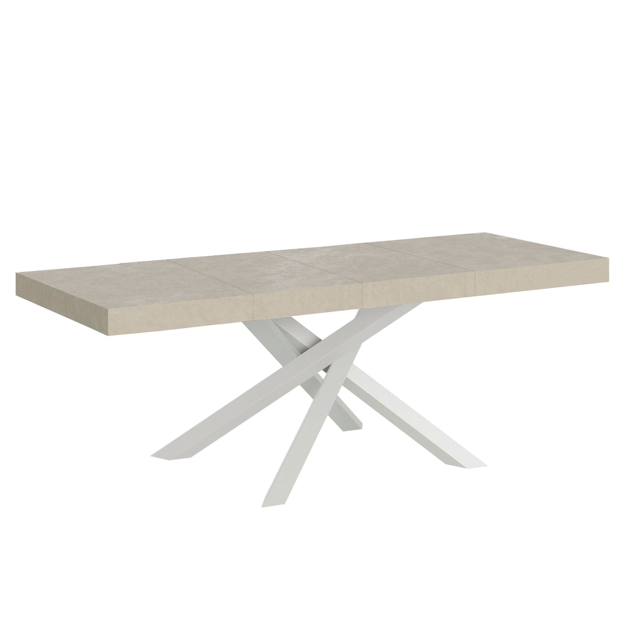 foto del prodotto tavolo allungabile 200 304x90x77 cm volantis premium cashmere telaio bianco