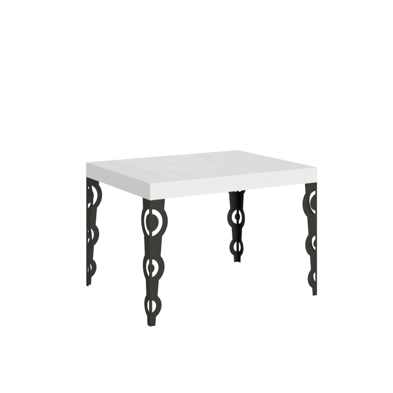 foto del prodotto tavolo allungabile 70x110 194 cm karamay telaio antracite bianco frassino