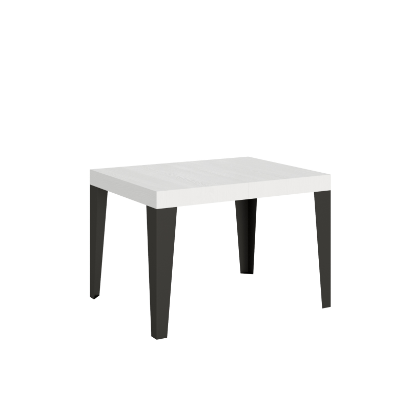 foto del prodotto tavolo allungabile 80x120 204 cm flame telaio antracite bianco frassino